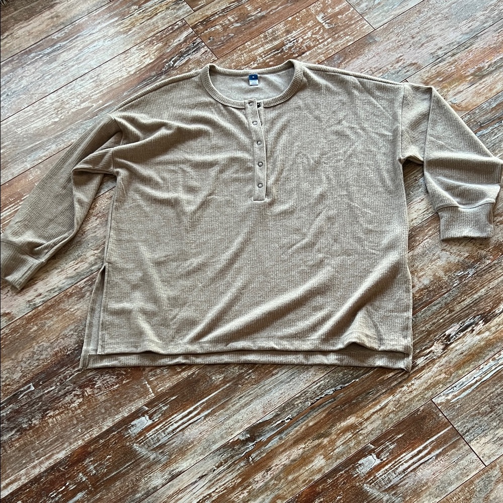 Old Navy Tan Long Sleeve Top